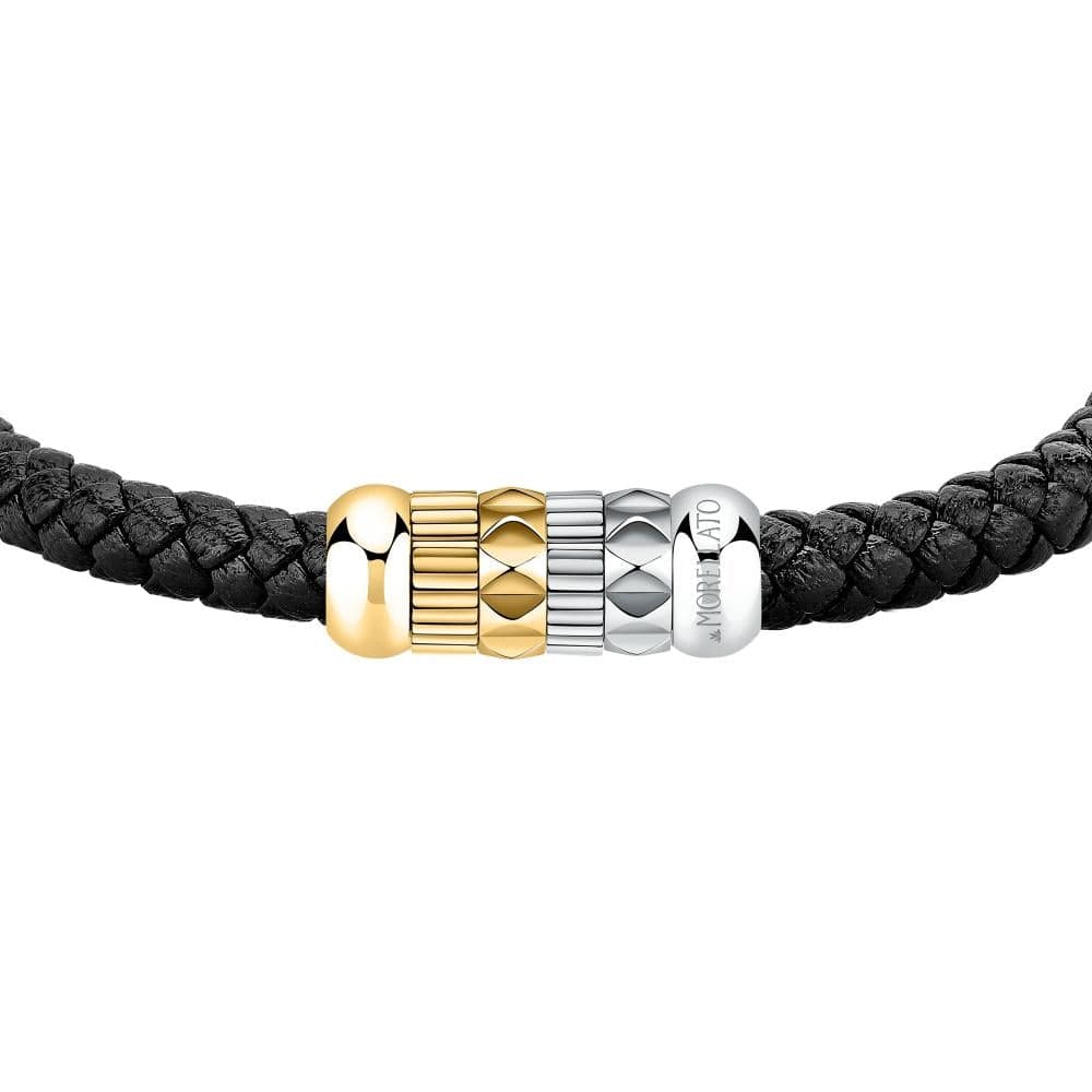 Bracciale MORELLATO uomo Moody nero / acciaio / dorato in Bracciali Web Time Orologi - Milano, commercioVirtuoso.it
