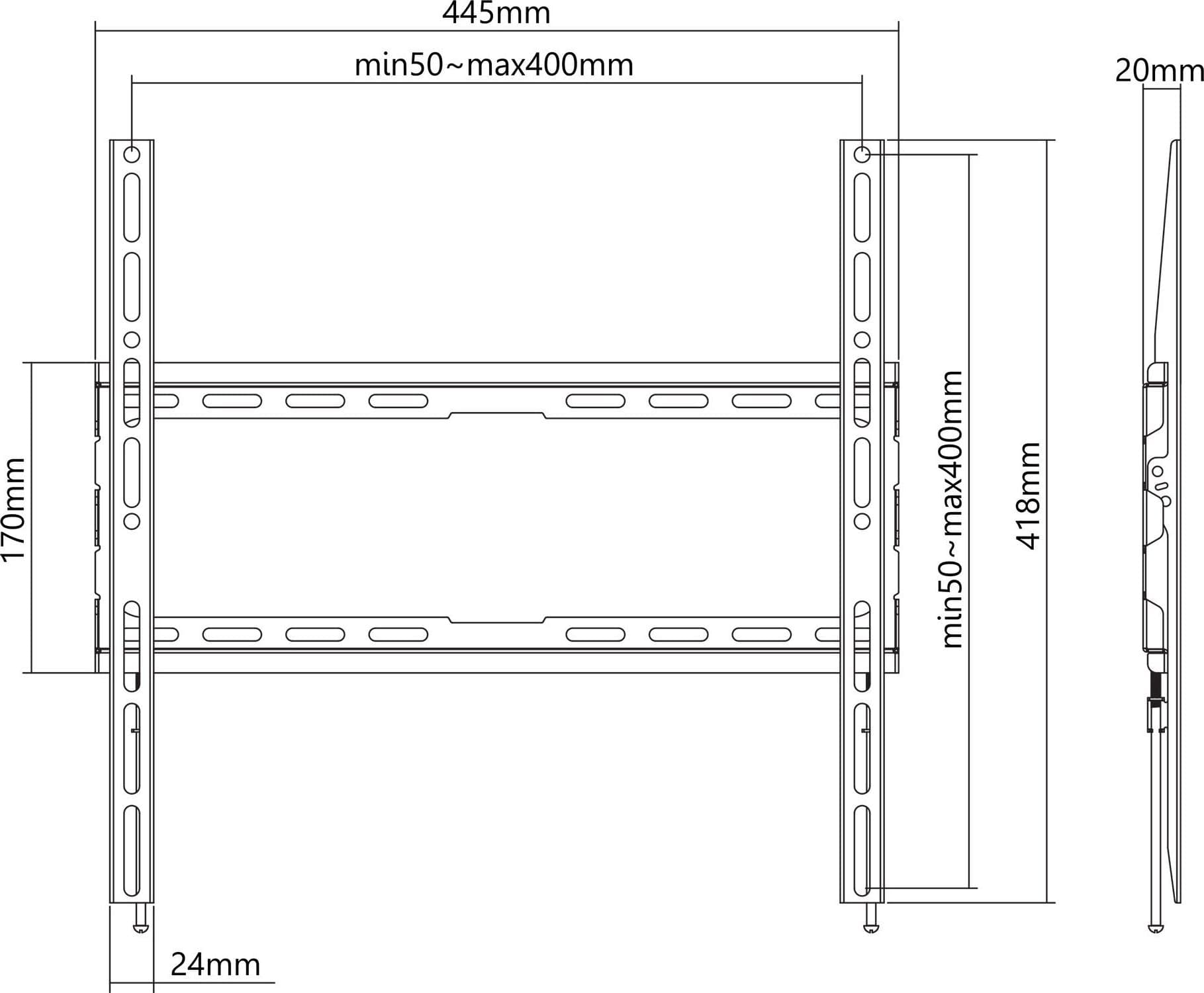 Supporto TV a Muro Fissa Ultra-Slim per TV 32-70'' in Supporti da parete e da soffitto Scontolo.net - Potenza, commercioVirtuoso.it