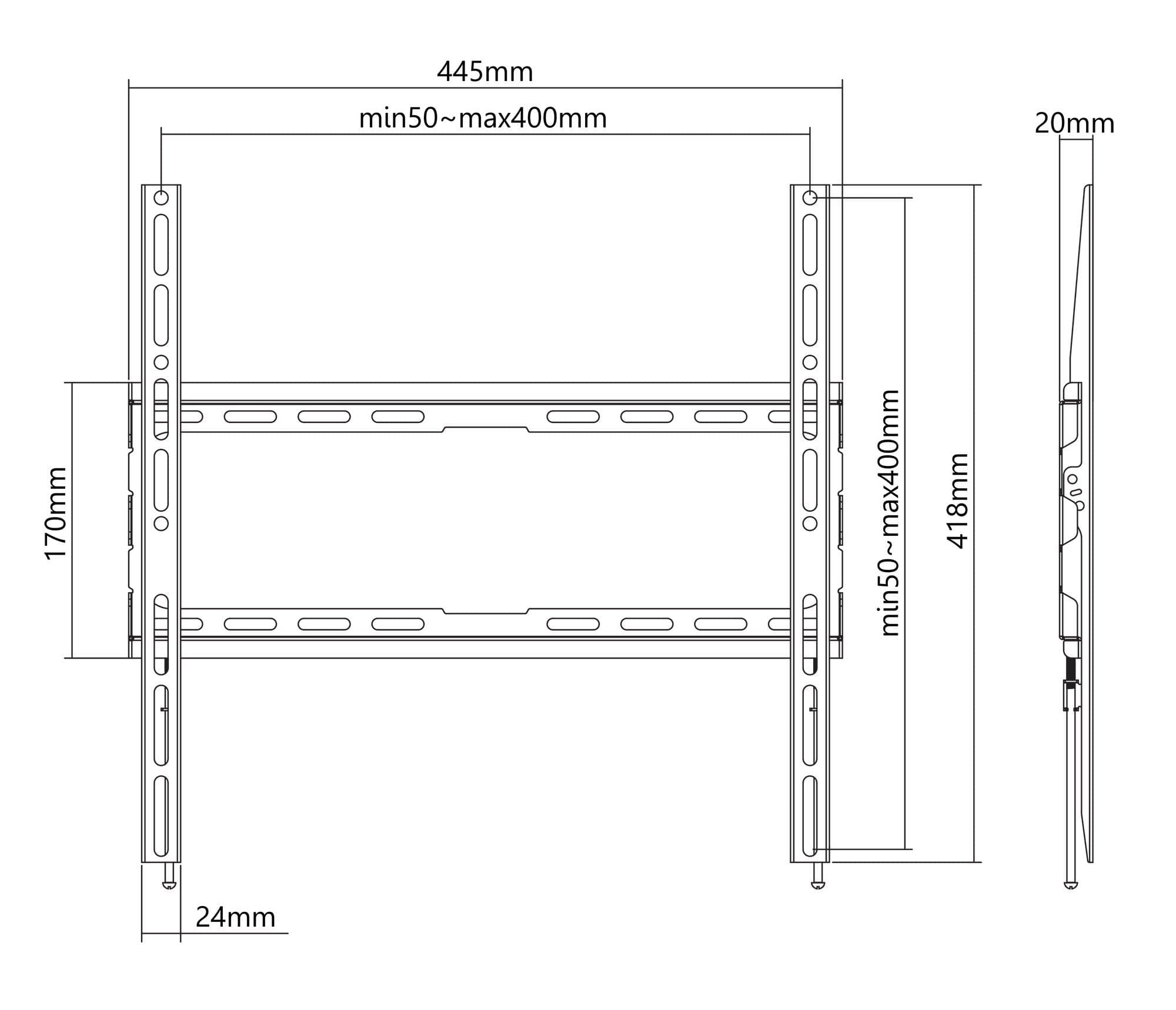 Supporto TV a Muro Fissa Ultra-Slim per TV 32-70'' in Supporti da parete e da soffitto Scontolo.net - Potenza, commercioVirtuoso.it