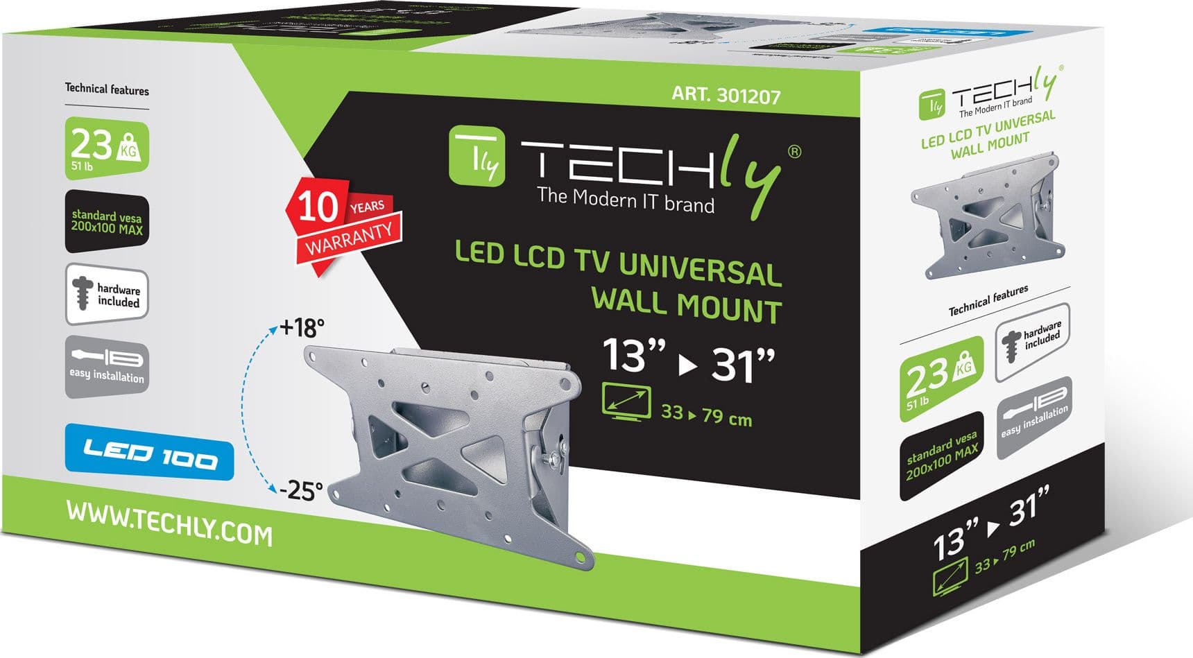 Supporto a muro per TV LED LCD 13''-31'' inclinabile in Supporti da parete e da soffitto Scontolo.net - Potenza, commercioVirtuoso.it