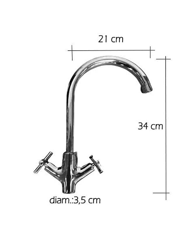 Rubinetto per bagno o cucina maniglie a croce, moderno in Rubinetti per vasca BagnoClic.it - Pregnana Milanese, commercioVirtuoso.it