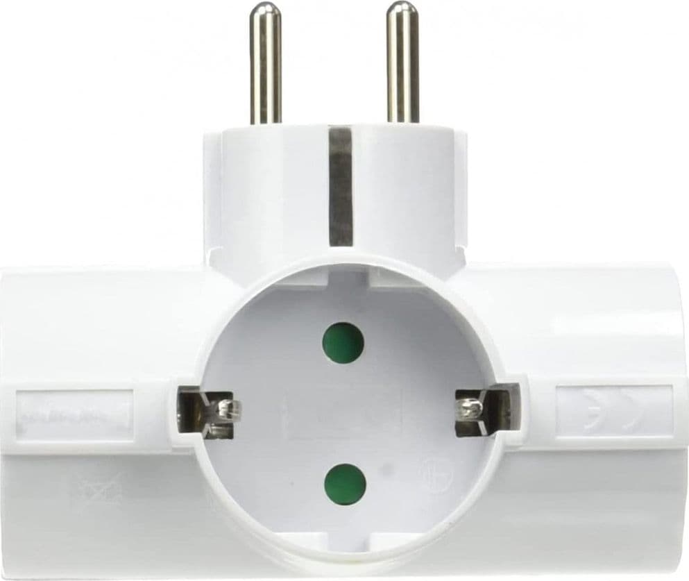 Adattatore Triplo Schuko Spina 2P+T 3 Prese 16A Bianco in Multiprese Scontolo.net - Potenza, commercioVirtuoso.it