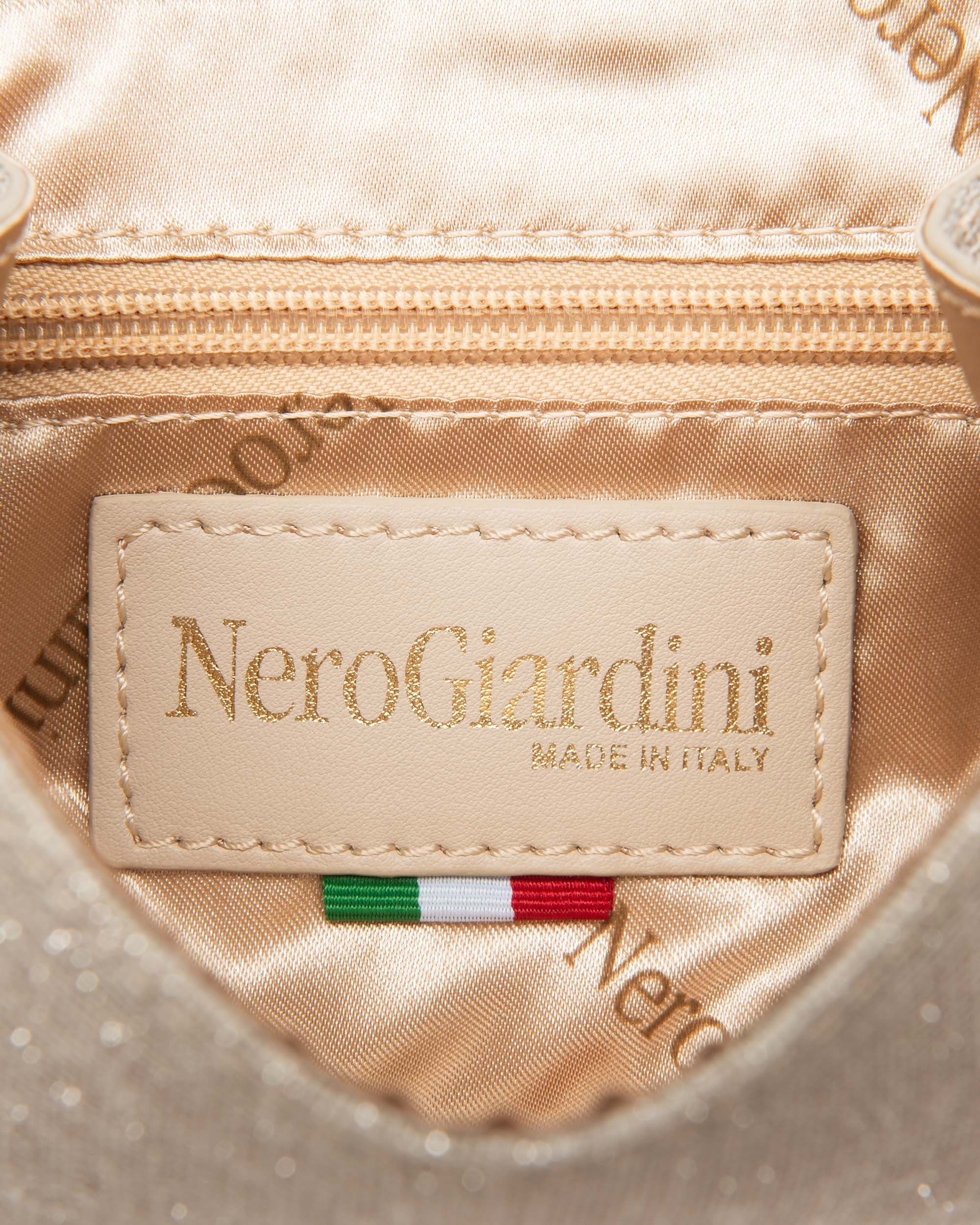Nero Giardini pochette tessuto lino lurex beige E644121DE412 in prodotto Teresi Calzature - Marsala, commercioVirtuoso.it