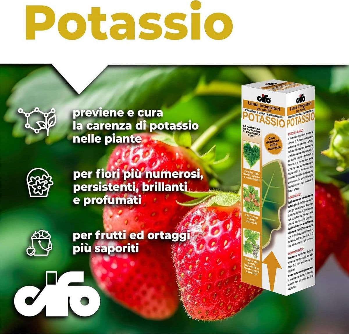 Cifo Potassio – Integratore carenze di potassio piante 250 ml in Fertilizzanti multiuso Masterbrico - Longobardi, commercioVirtuoso.it
