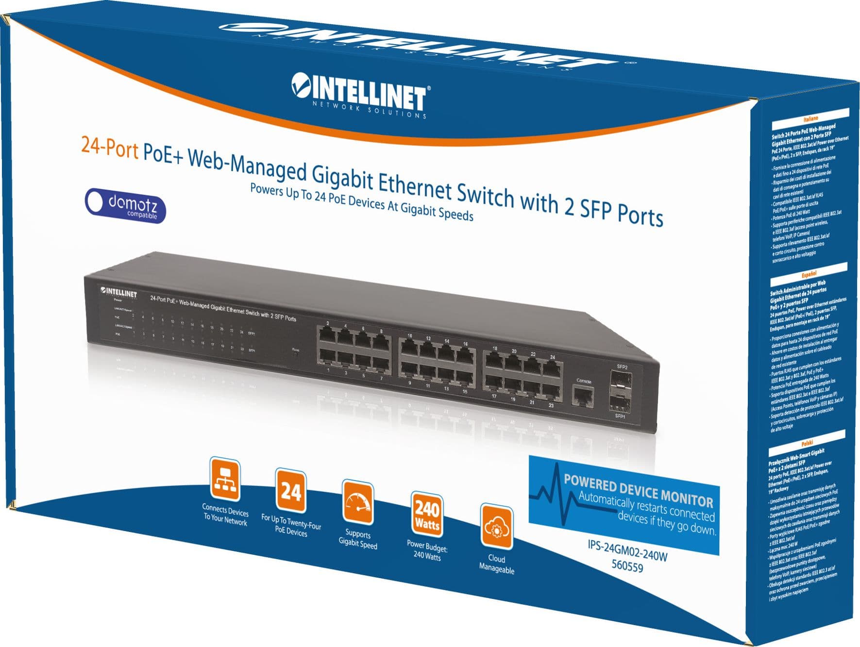 Switch 24 Porte PoE Web-Managed Gigabit Ethernet con 2 Porte SFP in  Scontolo.net - Potenza, commercioVirtuoso.it