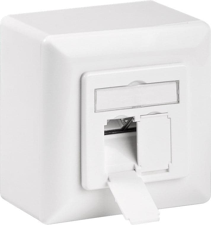 Presa a Muro Esterna 2xRJ45 Cat.6A Bianco in Prese a muro Scontolo.net - Potenza, commercioVirtuoso.it