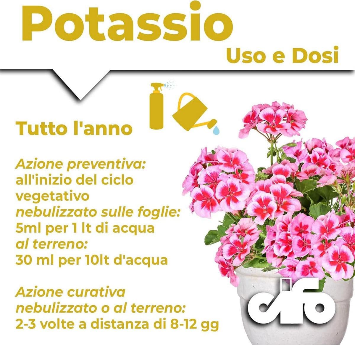 Cifo Potassio – Integratore carenze di potassio piante 250 ml in Fertilizzanti multiuso Masterbrico - Longobardi, commercioVirtuoso.it