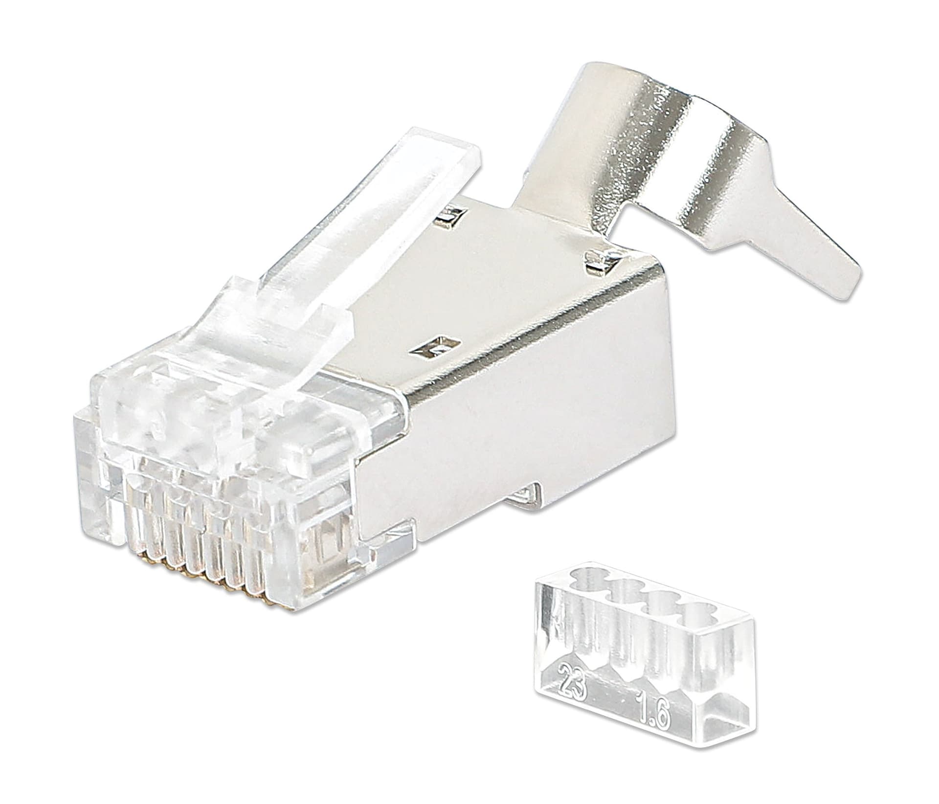 Confezione 50 Plug RJ45 STP per Cavo Rigido Flessibile Cat.6A STP in Cavi Ethernet Scontolo.net - Potenza, commercioVirtuoso.it