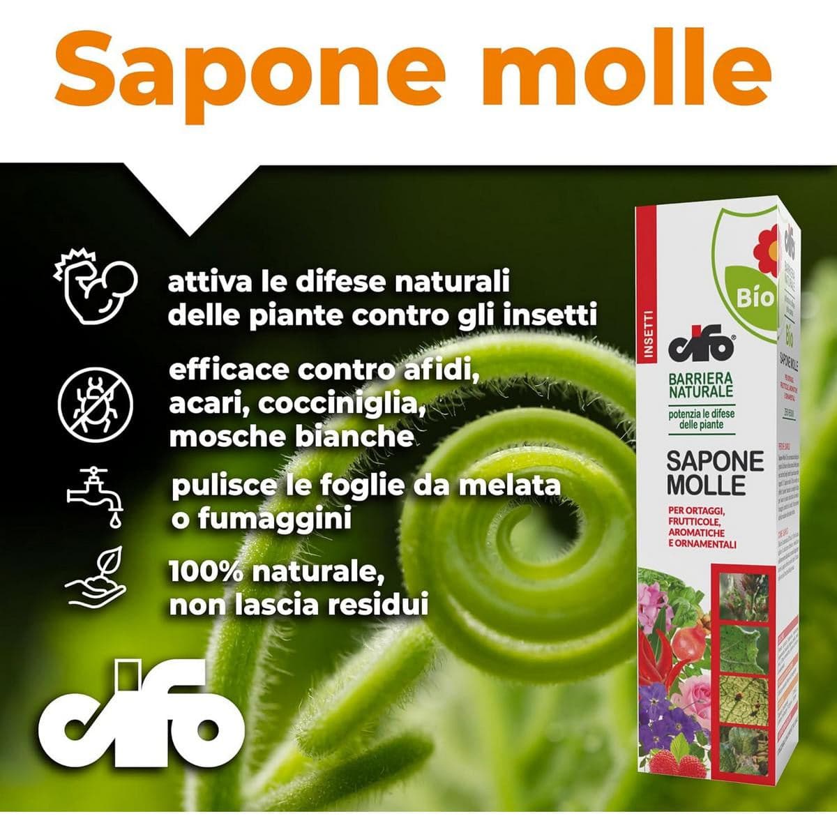 Cifo Sapone Molle – Barriera naturale contro afidi 250 ml in Vari insetti Masterbrico - Longobardi, commercioVirtuoso.it
