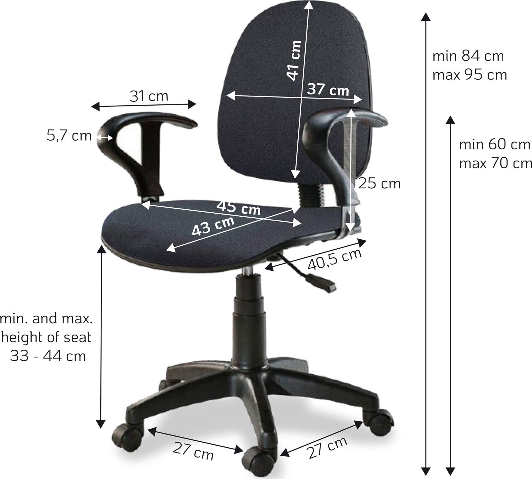 Sedia per Ufficio Easy Colore Grigio in Sedie da scrivania Scontolo.net - Potenza, commercioVirtuoso.it