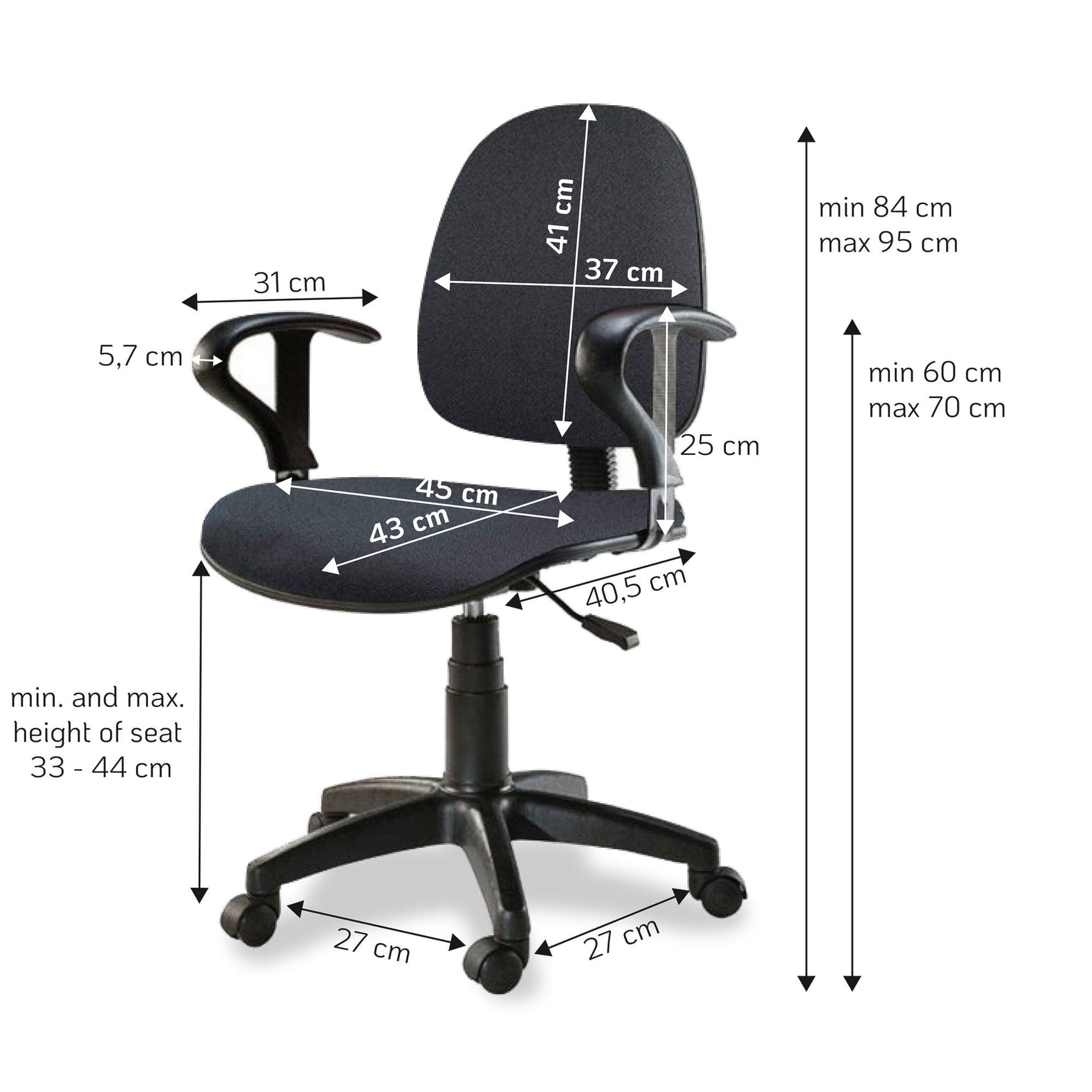 Sedia per Ufficio Easy Colore Grigio in Sedie da scrivania Scontolo.net - Potenza, commercioVirtuoso.it
