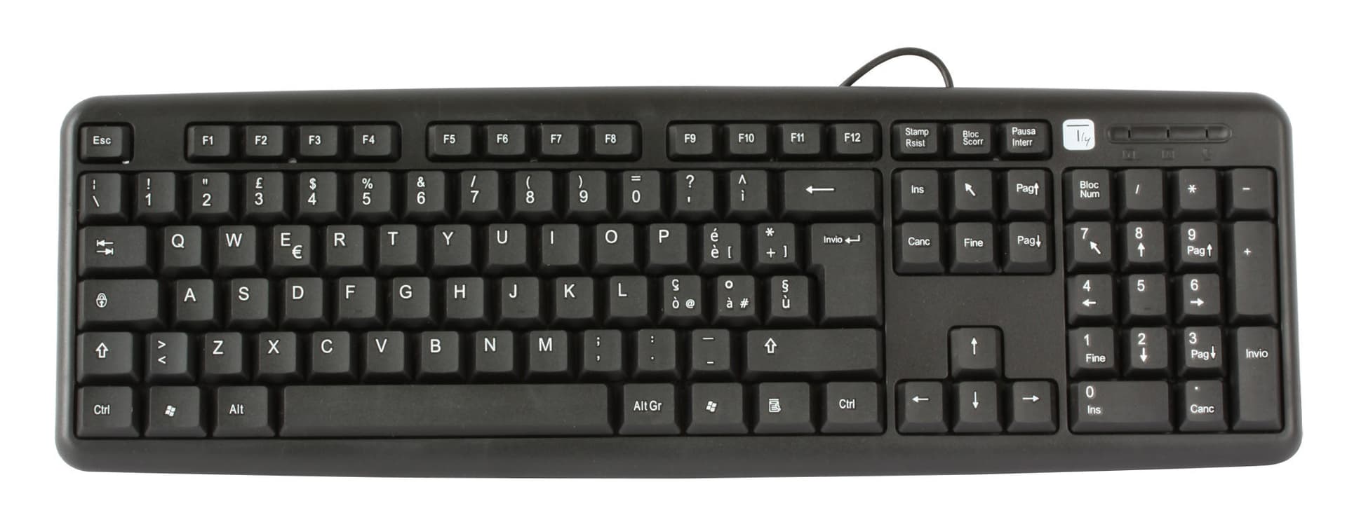 Tastiera 105 tasti USB Standard, colore Nero in  Scontolo.net - Potenza, commercioVirtuoso.it