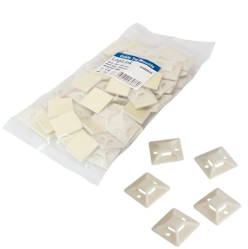 Supporto Autoadesivo 28x28 mm per Fascette 100 Pz Beige in Stringicavi Scontolo.net - Potenza, commercioVirtuoso.it