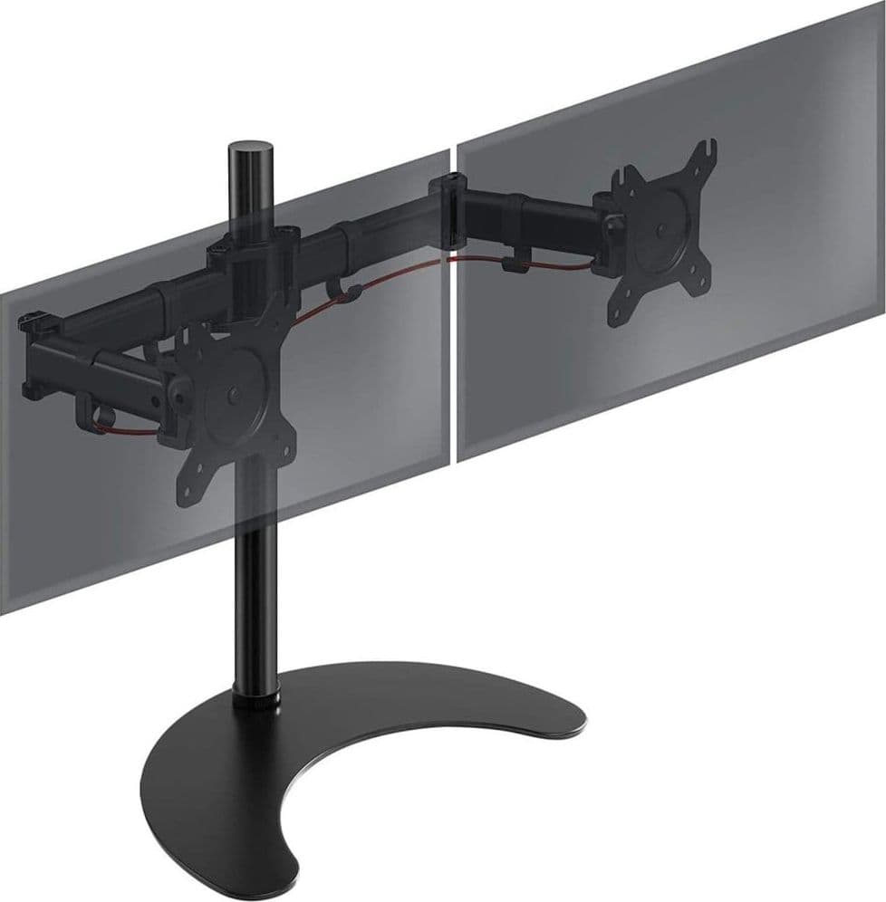 Supporto da scrivania per 2 Monitor 13-27'' con base h.400m in Supporti Scontolo.net - Potenza, commercioVirtuoso.it