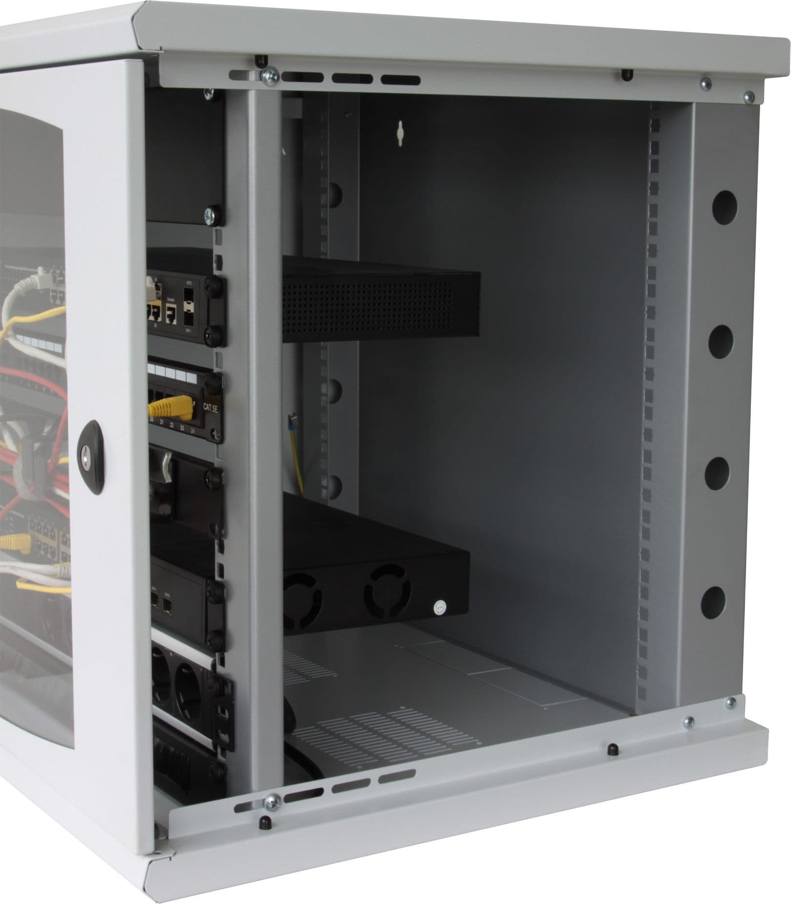 Armadio Rack 19'' a muro 10 unit&agrave sezione unica prof. 500mm Nero in  Scontolo.net - Potenza, commercioVirtuoso.it