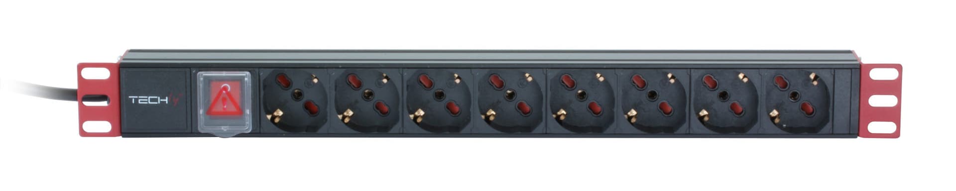 Multipresa 8 Posti da Rack 19'' con Interruttore Spina Italiana Cavo 3 metri 1U in Multiprese Scontolo.net - Potenza, commercioVirtuoso.it
