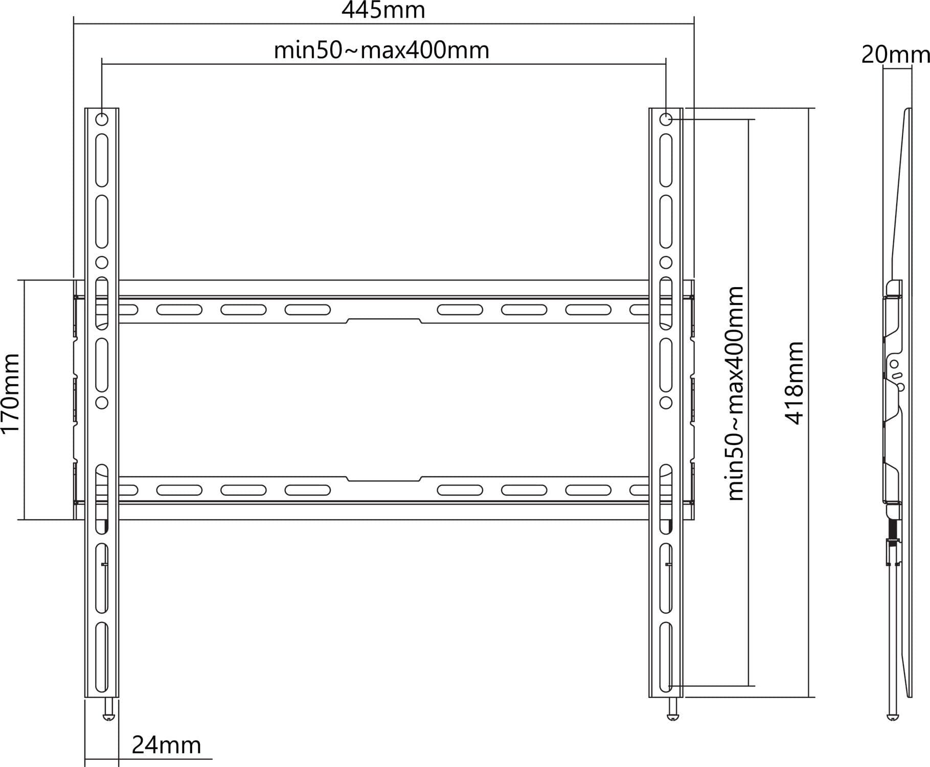 Supporto TV a Muro Fissa Ultra-Slim per TV 32-70'' in Supporti da parete e da soffitto Scontolo.net - Potenza, commercioVirtuoso.it