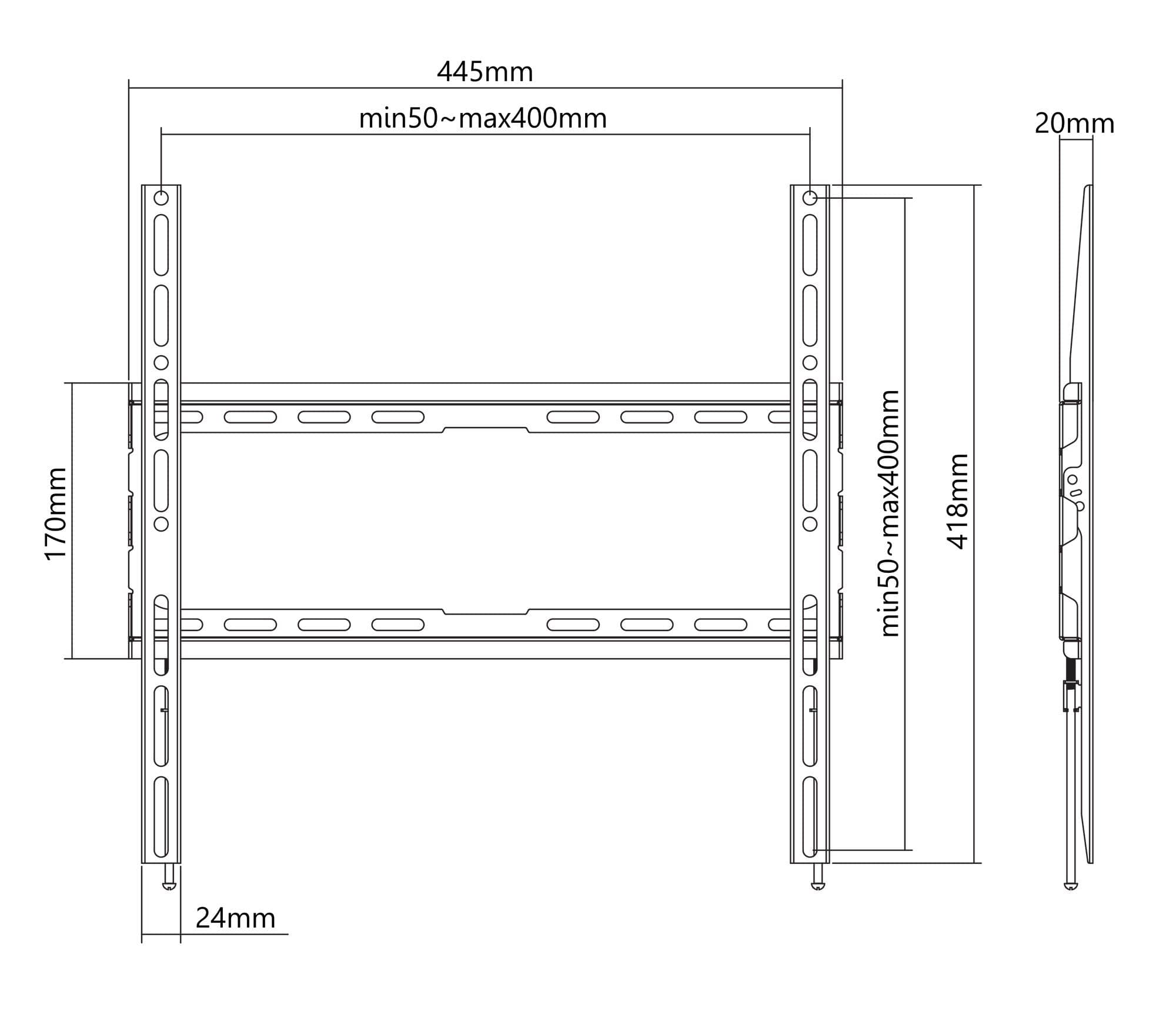 Supporto TV a Muro Fissa Ultra-Slim per TV 32-70'' in Supporti da parete e da soffitto Scontolo.net - Potenza, commercioVirtuoso.it