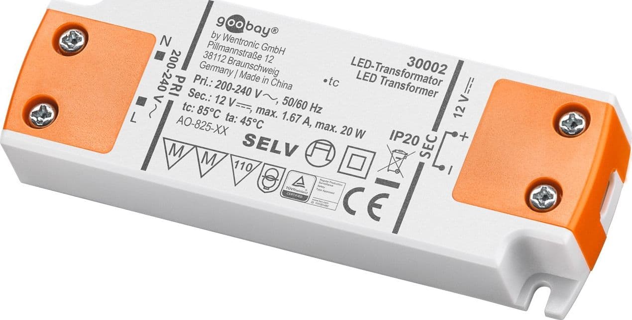 Alimentatore Led da 20W per Led (0.5W-20W) in Trasformatori a bassa intensità Scontolo.net - Potenza, commercioVirtuoso.it