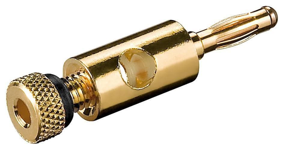 Plug Banana con Connessione a Vite Placcato Oro, Nero in Connettori Scontolo.net - Potenza, commercioVirtuoso.it