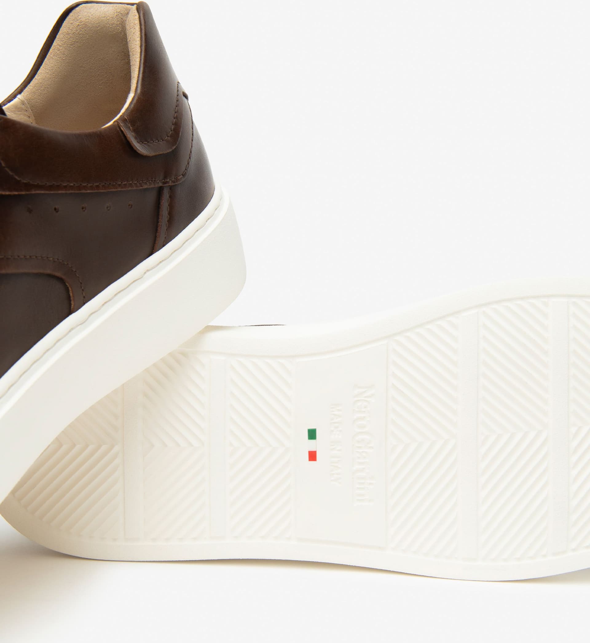 Nero Giardini sneakers uomo in pelle marone E601150U412 in prodotto Teresi Calzature - Marsala, commercioVirtuoso.it