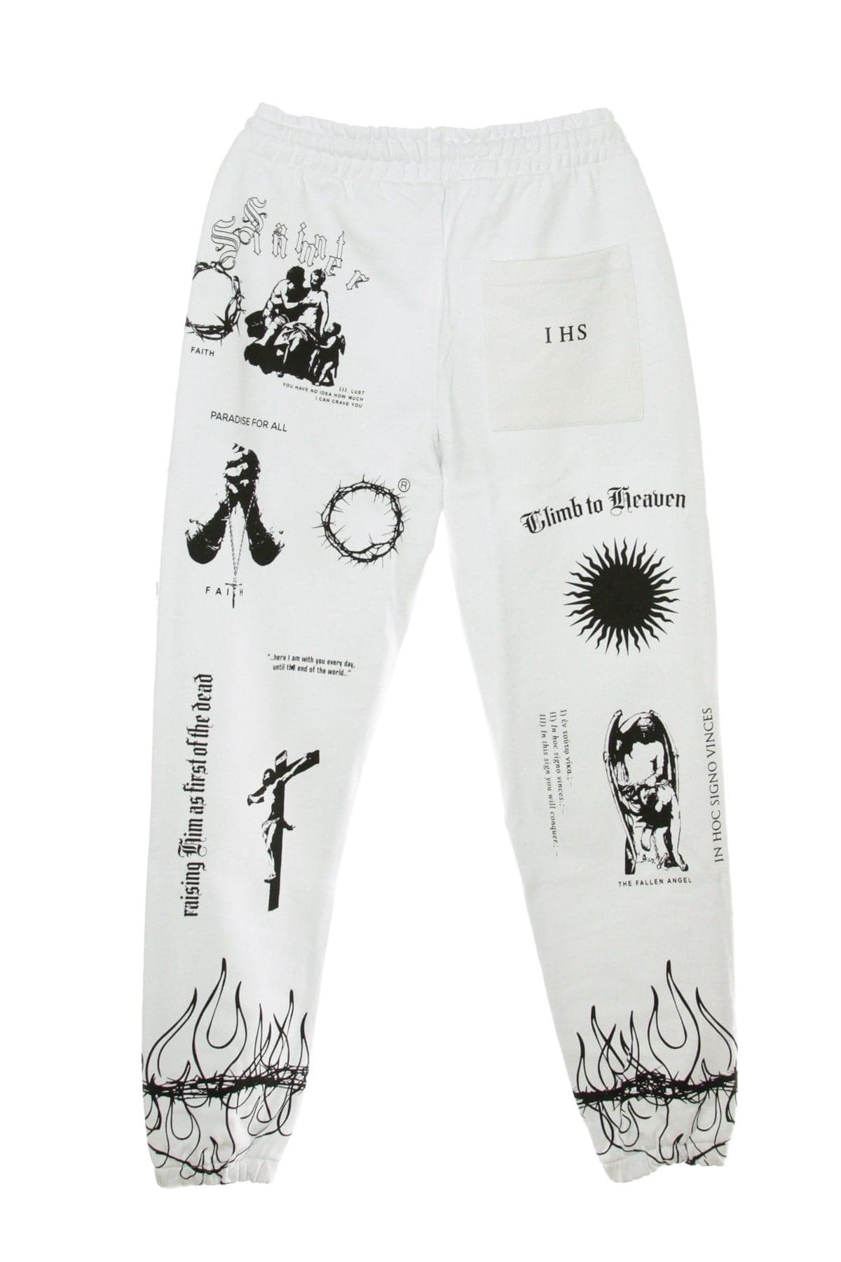 IHS Pantalone Tuta Leggero Uomo Manifesto White