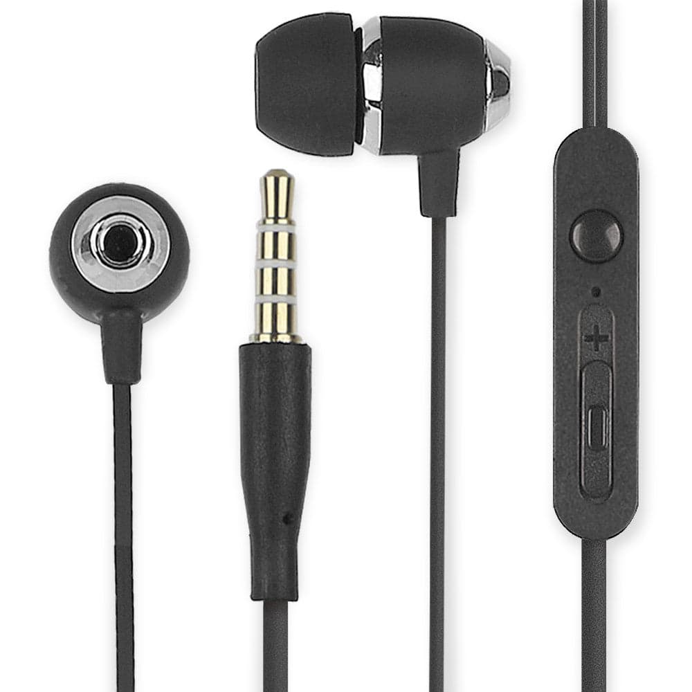 Cuffie Auricolari Audio 3.5 mm con Microfono Controllo Volume V5 Nero in Cuffie Scontolo.net - Potenza, commercioVirtuoso.it