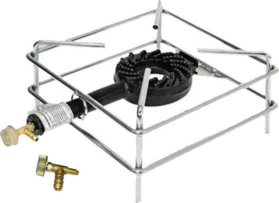 FORNELLONE 4,5 kw CM 30 X 30 ACCIAIO INOX GAS BOMBOLA + RUBINETTO A GAS METANO in prodotto EuroStore07 - Alatri, commercioVirtuoso.it