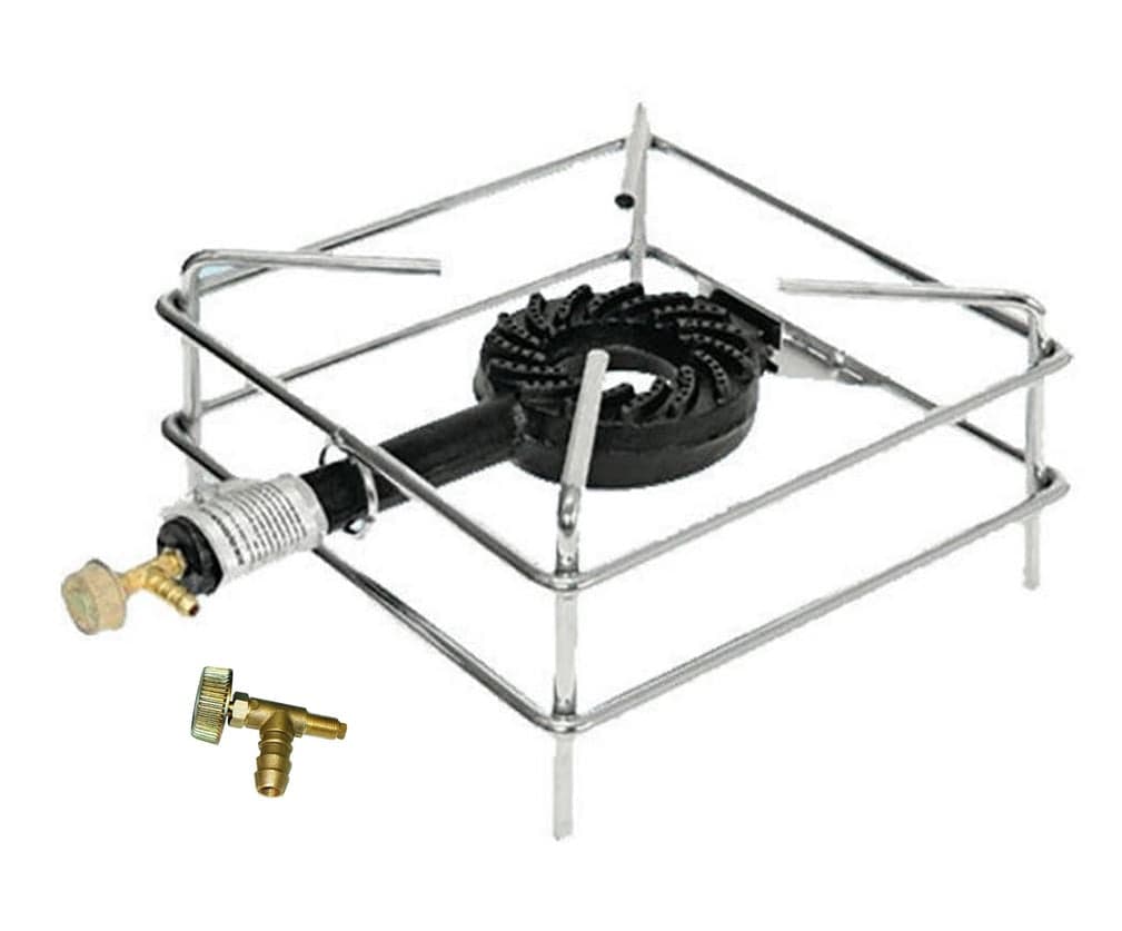 FORNELLONE 4,5 kw CM 30 X 30 ACCIAIO INOX GAS BOMBOLA + RUBINETTO A GAS METANO in prodotto EuroStore07 - Alatri, commercioVirtuoso.it