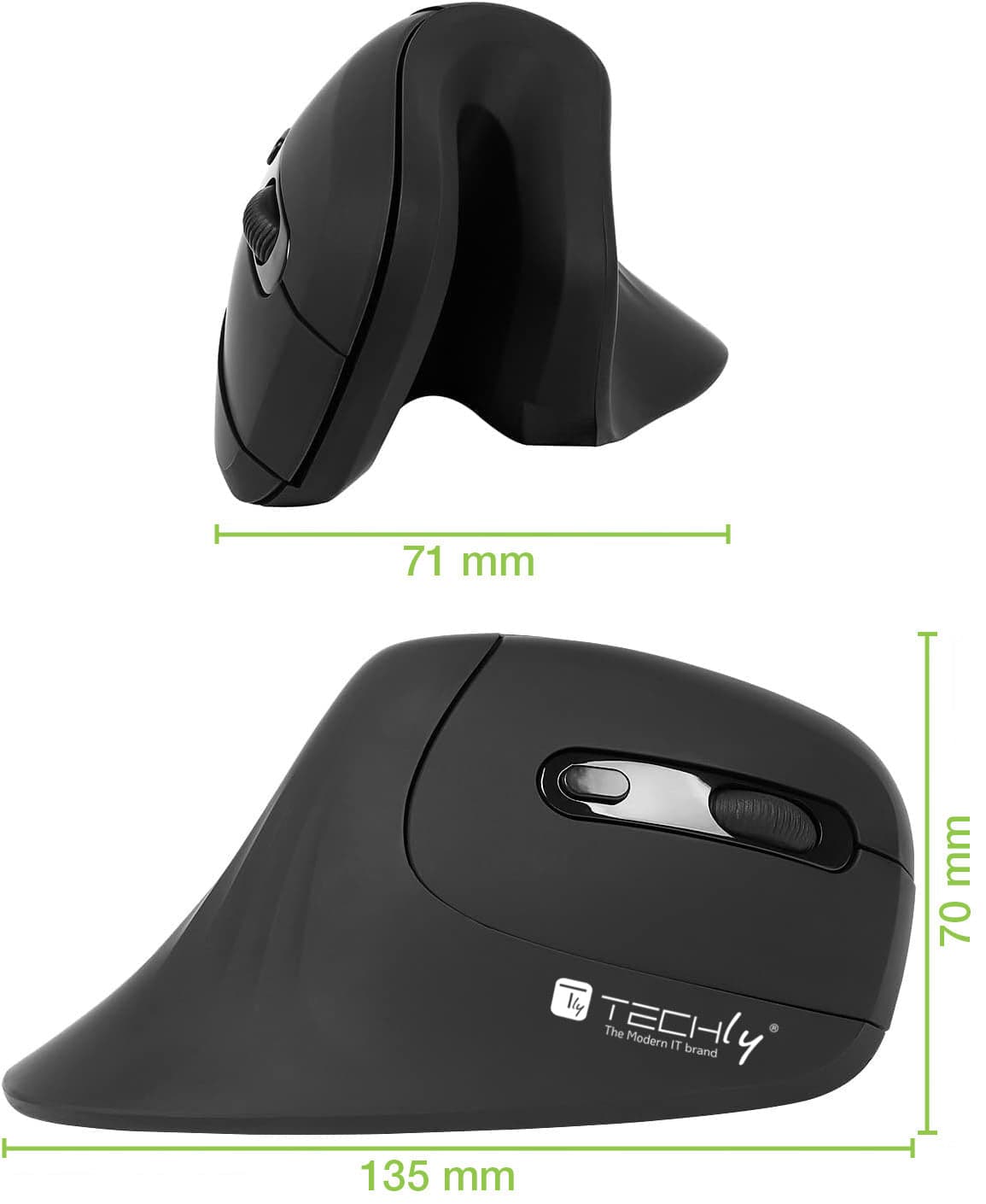 Mouse Verticale Ottico 3200dpi Ergonomico Wireless in  Scontolo.net - Potenza, commercioVirtuoso.it