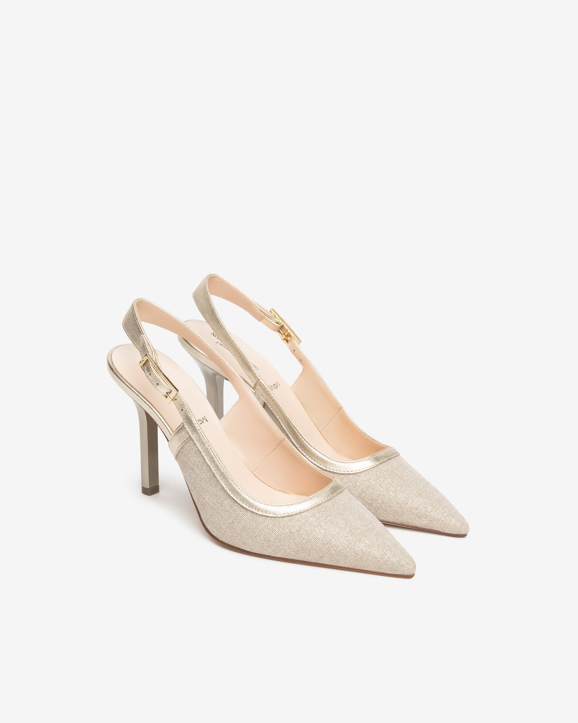 Nero Giardini slingback donna in tessuto lurex e pelle oro E615430DE412 in prodotto Teresi Calzature - Marsala, commercioVirtuoso.it