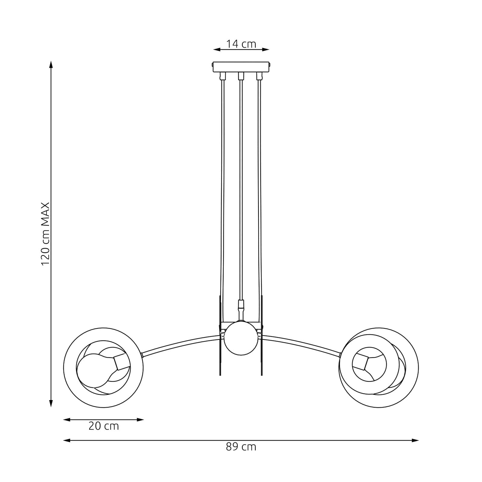 Lampadario 4 Luci Euforia Acciaio Bianco A Bracci E Diffusori A Doppio Cerchio in Lampadari LuceArt - Montecorvino Pugliano, commercioVirtuoso.it