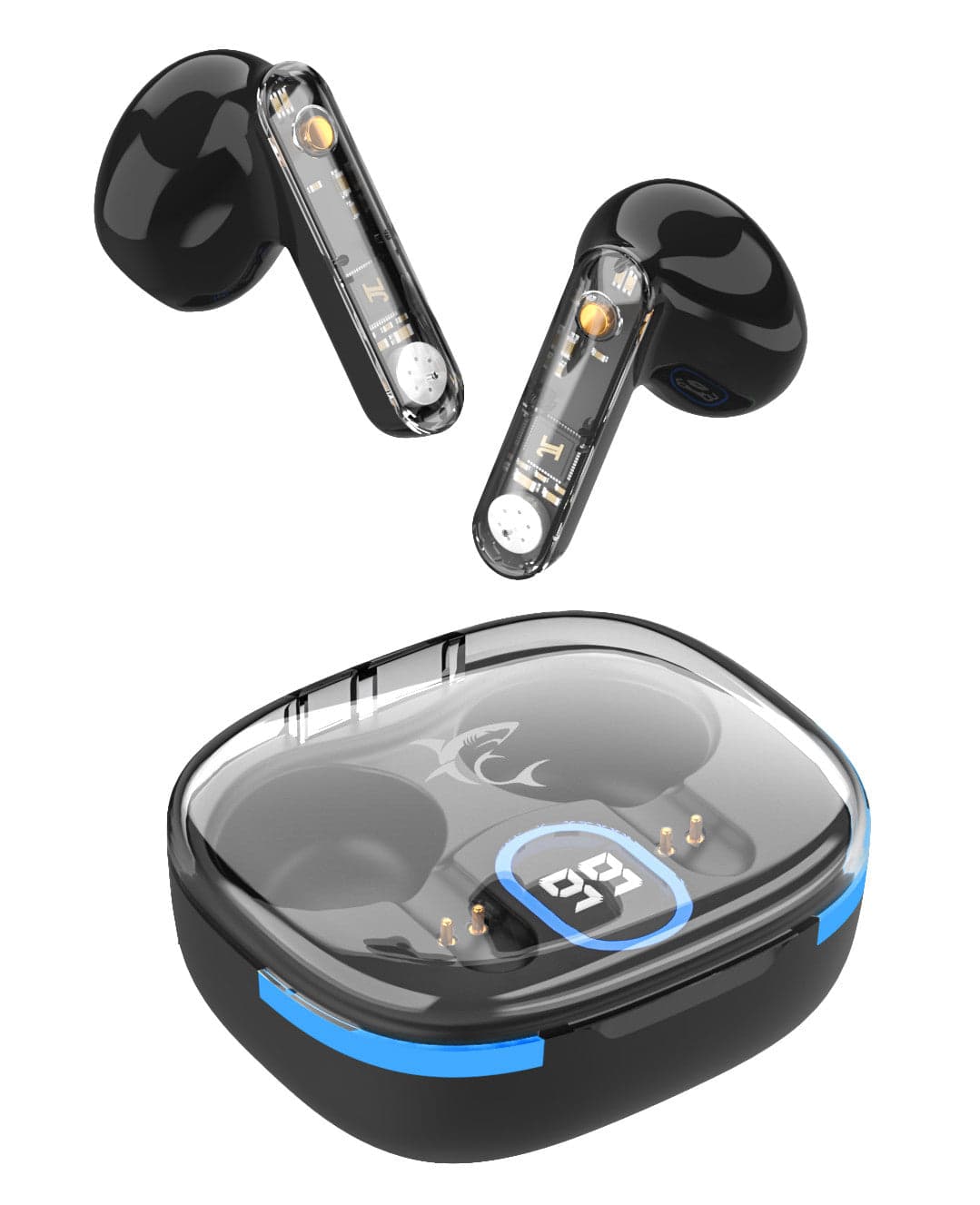 Auricolari Wireless Bluetooth v5.3 Custodia di Ricarica con Display Nero in Cuffie In-Ear Scontolo.net - Potenza, commercioVirtuoso.it