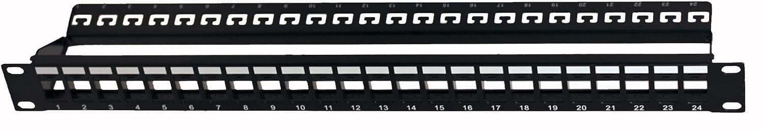 Pannello Patch Modulare Senza Frutti 24 Posti 1U Nero in Cavi Ethernet Scontolo.net - Potenza, commercioVirtuoso.it