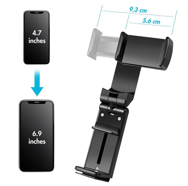 Supporto Porta Smartphone 4,7–6,9'' con Rotazione 360&deg Nero in Supporti Scontolo.net - Potenza, commercioVirtuoso.it