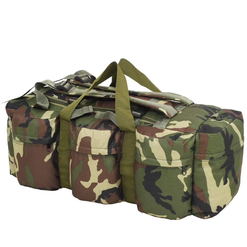 Borsone da Viaggio Stile Militare 3 in 1 90 L  Tessuto Oxford Rivestito Mimetico in Borsoni Esplodia - Napoli, commercioVirtuoso.it