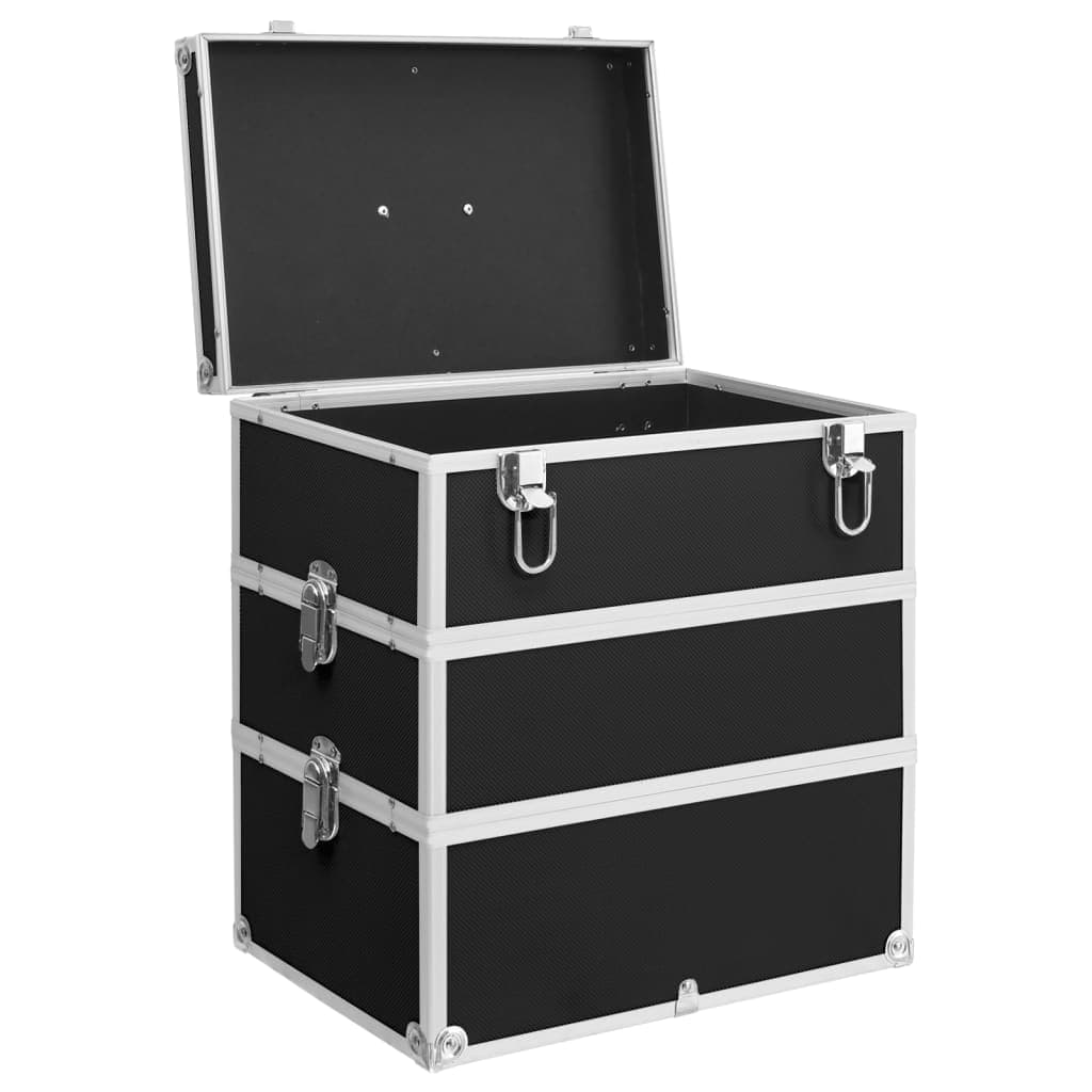 Valigia per Cosmetici 37x24x40 cm con tre Ripiani in Alluminio Nera in Beauty Case da viaggio Esplodia - Napoli, commercioVirtuoso.it
