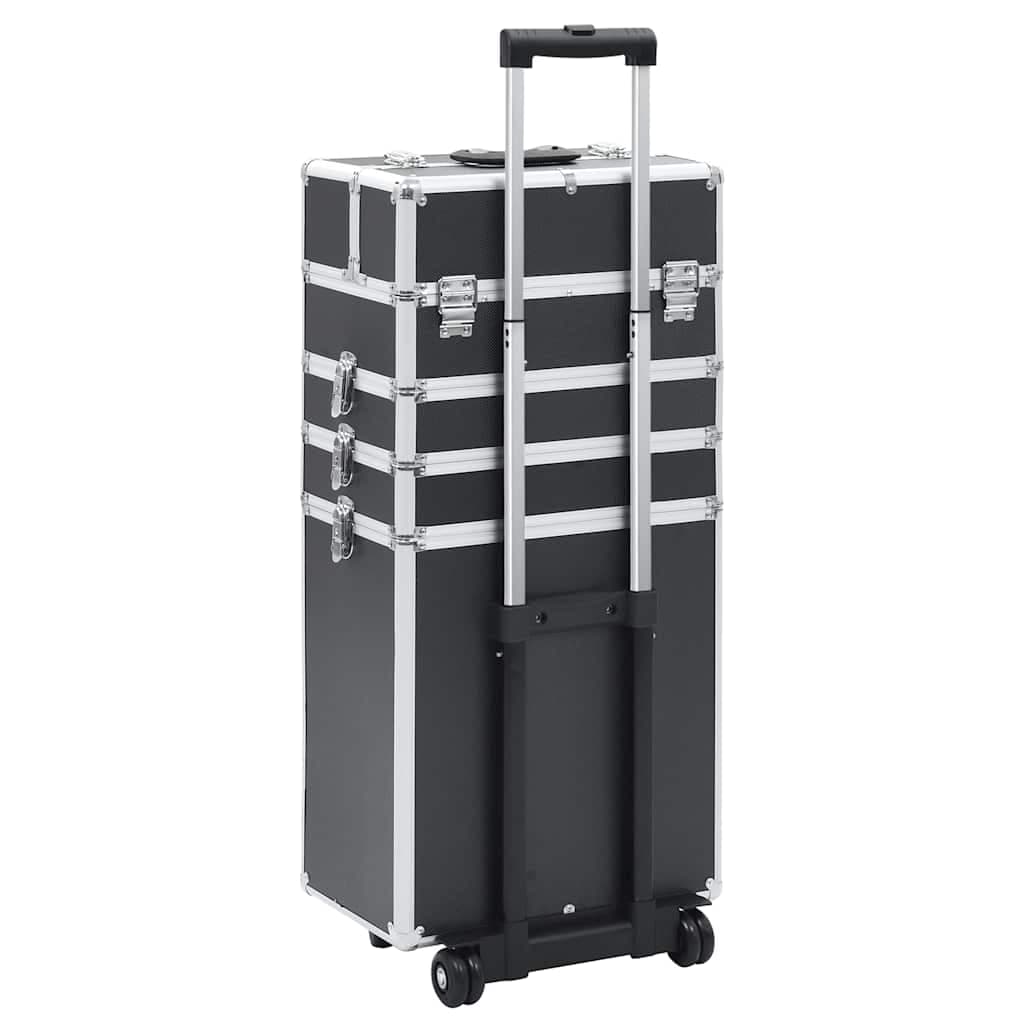 Valigia Trolley Professionale Nero in Alluminio Porta Cosmetici Make Up in Beauty Case da viaggio Esplodia - Napoli, commercioVirtuoso.it