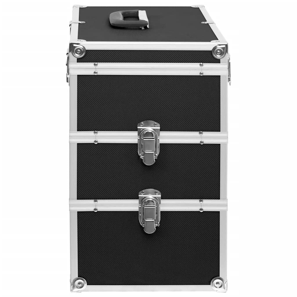 Valigia per Cosmetici 37x24x40 cm con tre Ripiani in Alluminio Nera in Beauty Case da viaggio Esplodia - Napoli, commercioVirtuoso.it