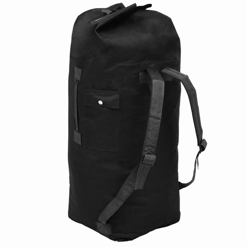Borsone da Viaggio in Stile Militare 85 L 30 x 30 x 90 cm Nero in Borsoni Esplodia - Napoli, commercioVirtuoso.it