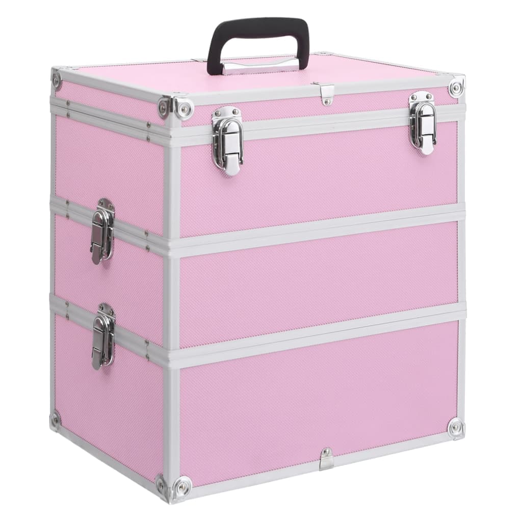 Valigia per Cosmetici tre Piani Rimovibili 37x24x40 cm Rosa in Alluminio in Beauty Case da viaggio Esplodia - Napoli, commercioVirtuoso.it