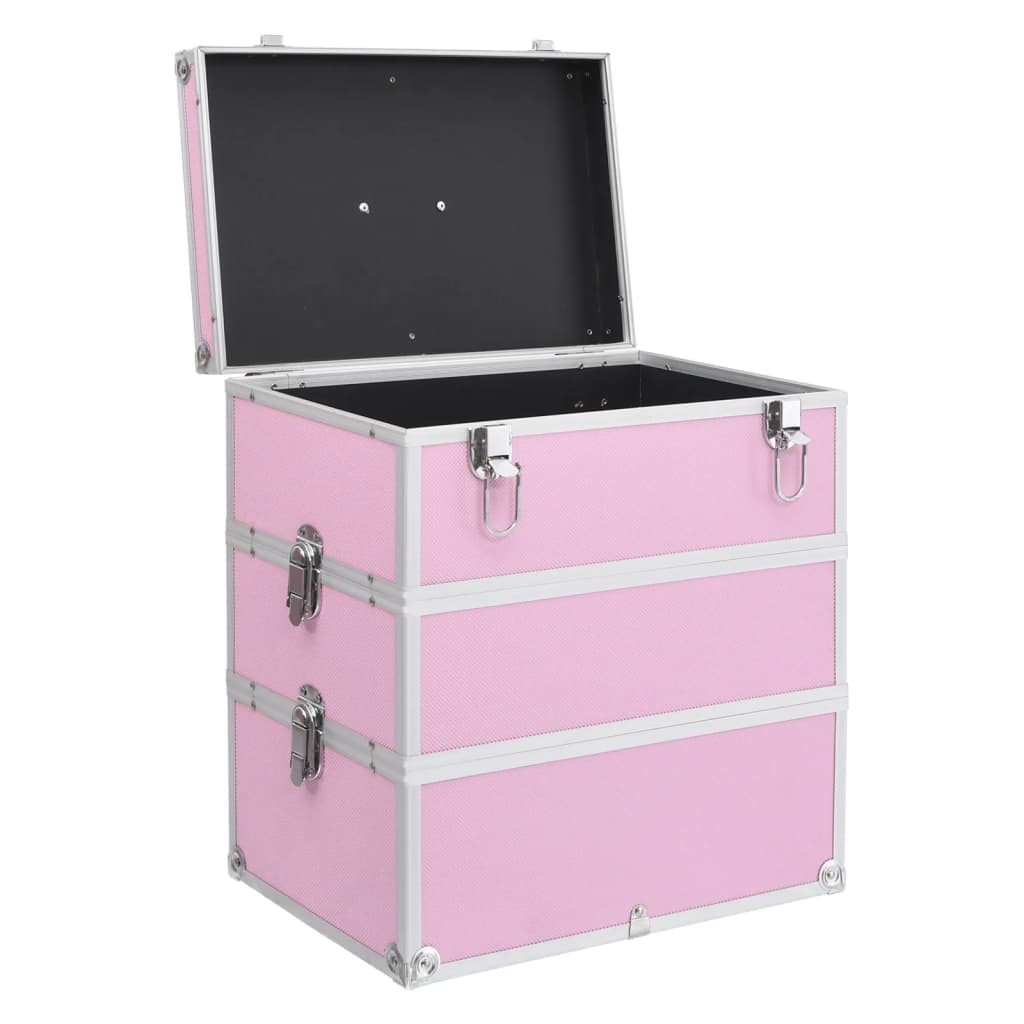 Valigia per Cosmetici tre Piani Rimovibili 37x24x40 cm Rosa in Alluminio in Beauty Case da viaggio Esplodia - Napoli, commercioVirtuoso.it