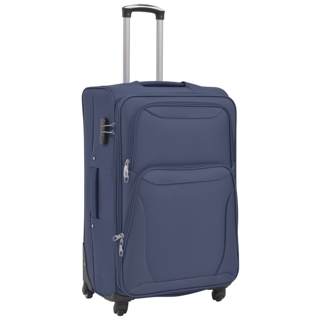 Set Valigie Trolley Morbide 3 pezzi Quattro Ruote Girevoli 360° Blu Marino in Set di valigie Esplodia - Napoli, commercioVirtuoso.it