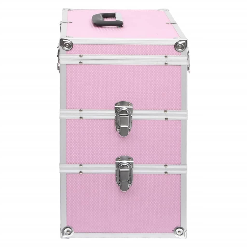 Valigia per Cosmetici tre Piani Rimovibili 37x24x40 cm Rosa in Alluminio in Beauty Case da viaggio Esplodia - Napoli, commercioVirtuoso.it