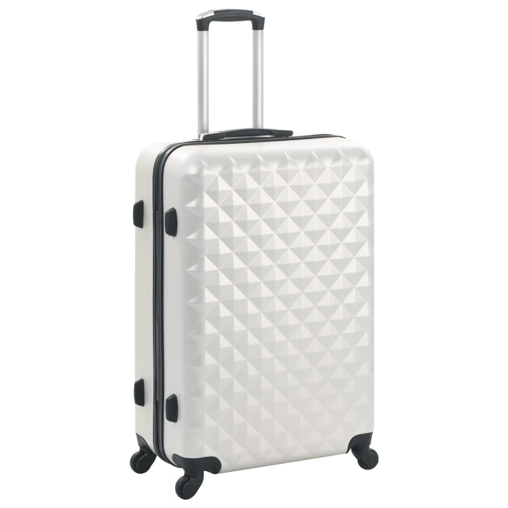 Set Trolley 3 pz a Custodia Rigida in ABS 4 Ruote Girevoli 360° Argento Lucido in Bagaglio a mano Esplodia - Napoli, commercioVirtuoso.it