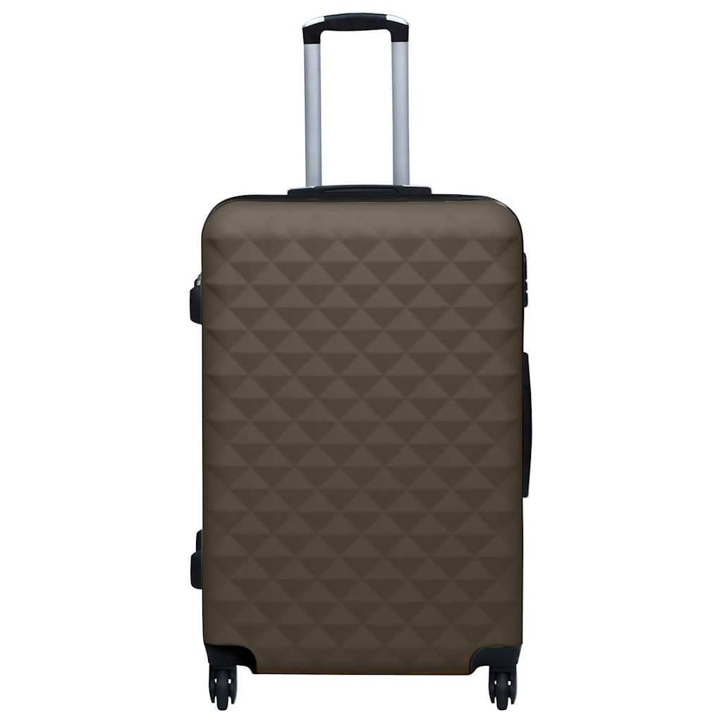 Set Valigie Trolley 3 pz a Custodia Rigida in ABS 4 Ruote Girevoli 360° Marrone in Set di valigie Esplodia - Napoli, commercioVirtuoso.it