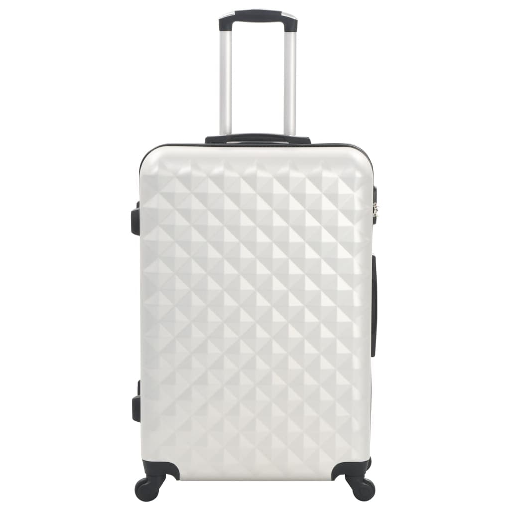Set Trolley 3 pz a Custodia Rigida in ABS 4 Ruote Girevoli 360° Argento Lucido in Bagaglio a mano Esplodia - Napoli, commercioVirtuoso.it