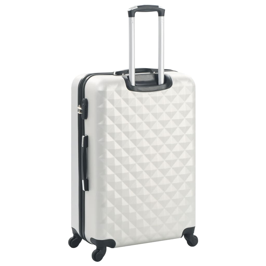 Set Trolley 3 pz a Custodia Rigida in ABS 4 Ruote Girevoli 360° Argento Lucido in Bagaglio a mano Esplodia - Napoli, commercioVirtuoso.it