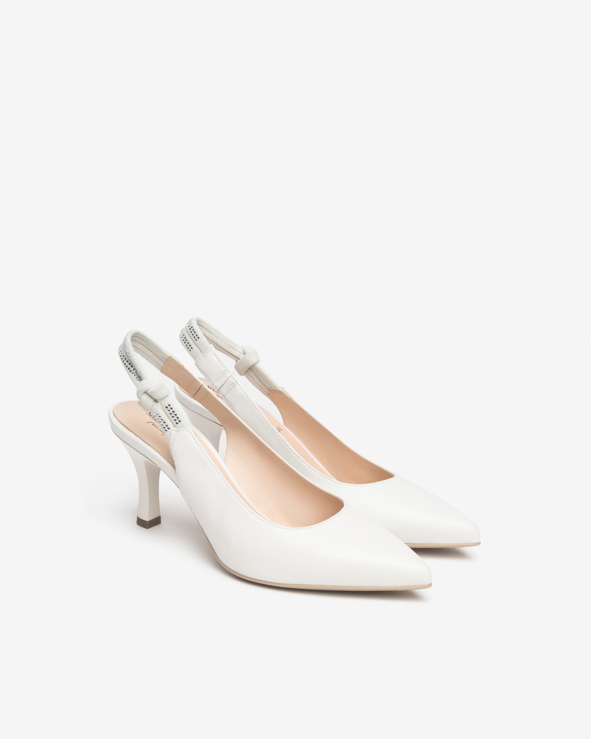 Nero Giardini slingback napa bianco E618341DE707 in prodotto Teresi Calzature - Marsala, commercioVirtuoso.it