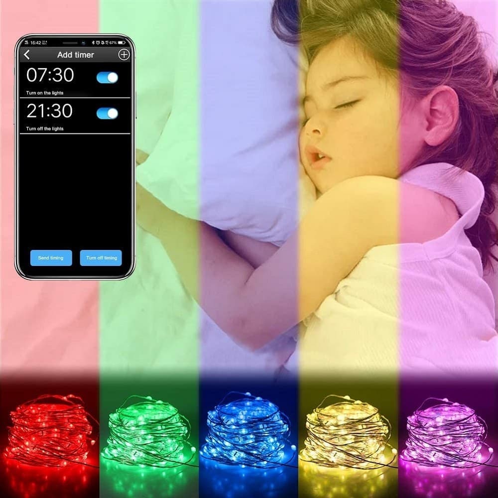LUCI NATALIZIE A STRISCE LED APP 10MT USB BLUETOOTH DECORATIVE PER ALBERO NATALE in Catene luminose Trade Shop italia - Napoli, commercioVirtuoso.it
